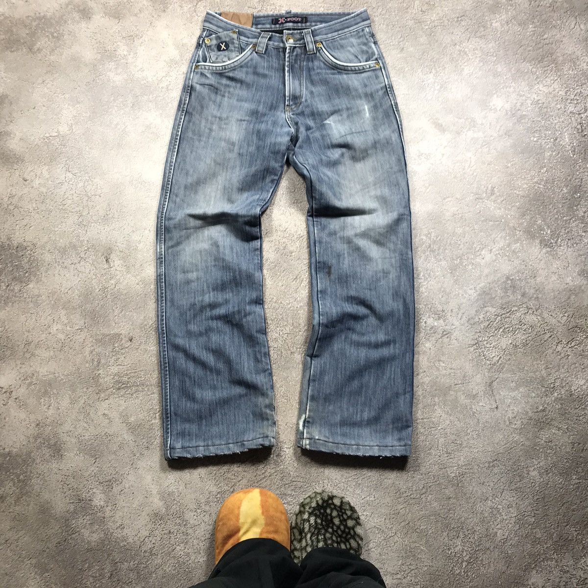 Vintage Vintage 90s Distressed Baggy Flared Jeans Grunge Dark Wash 3 Size US 30 / EU 46 - 2 Thumbnail