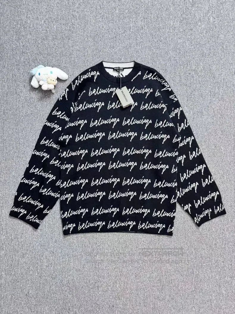 Balenciaga Balenciaga Logo Knit Sweater S. Size US S / EU 44-46 / 1 - 1 Thumbnail
