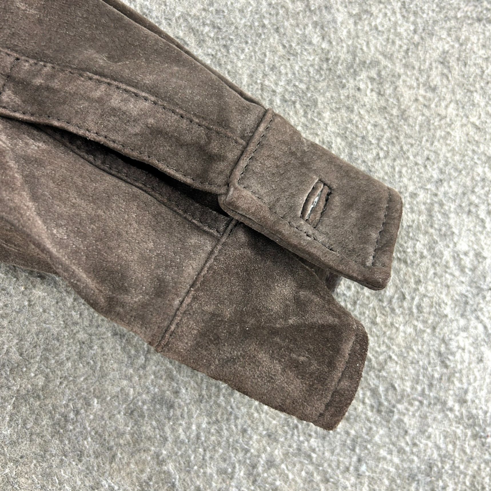 Vintage VINTAGE Ami Jacket Womens M Brown Trucker Genuine Leather Suede Button Shirt 90s Size M / US 6-8 / IT 42-44 - 7 Thumbnail