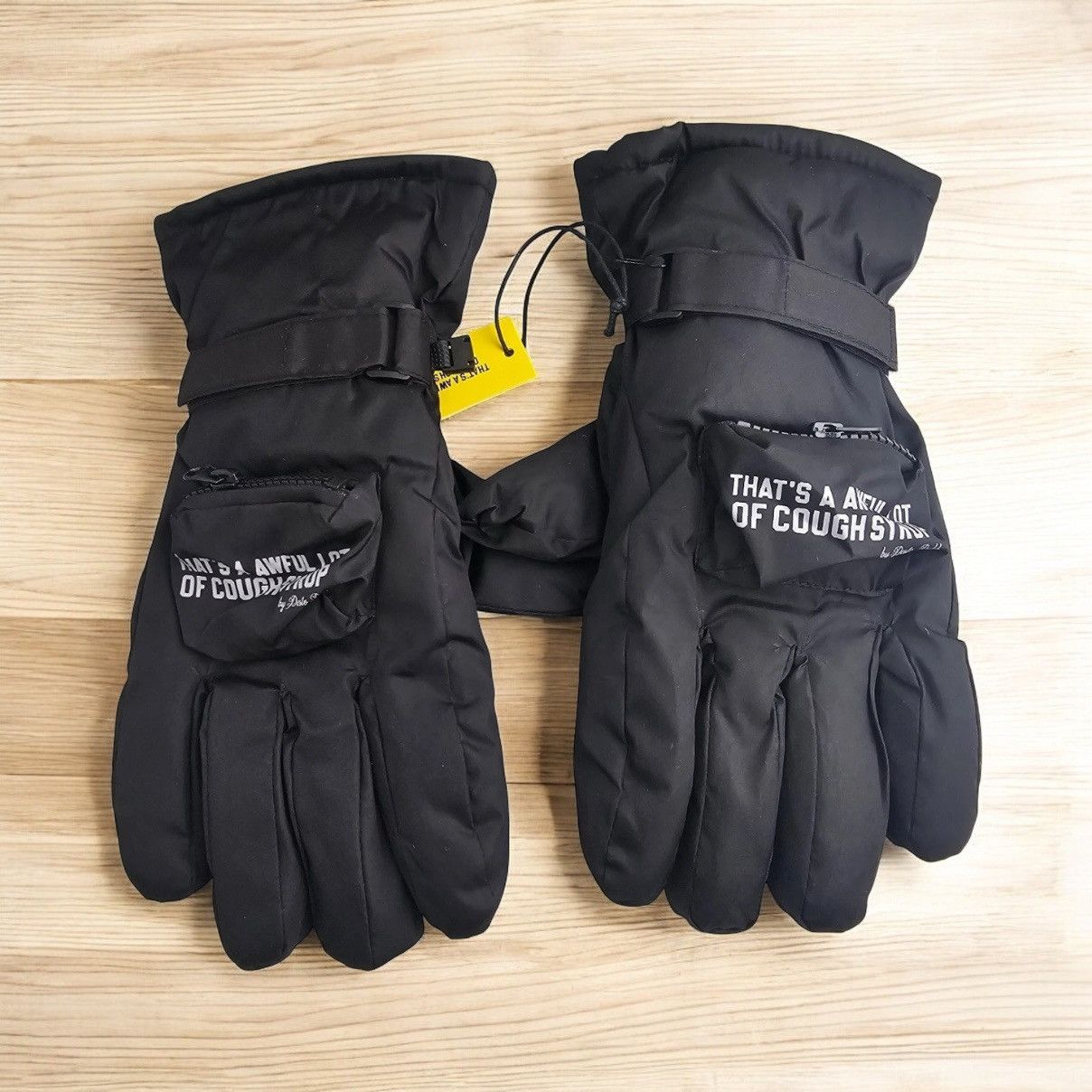 Awful Lot of Cough Syrup OS Awful Lot of Cough Syrup Black Puff Gloves NEW WITH TAGS Size ONE SIZE - 2 Thumbnail