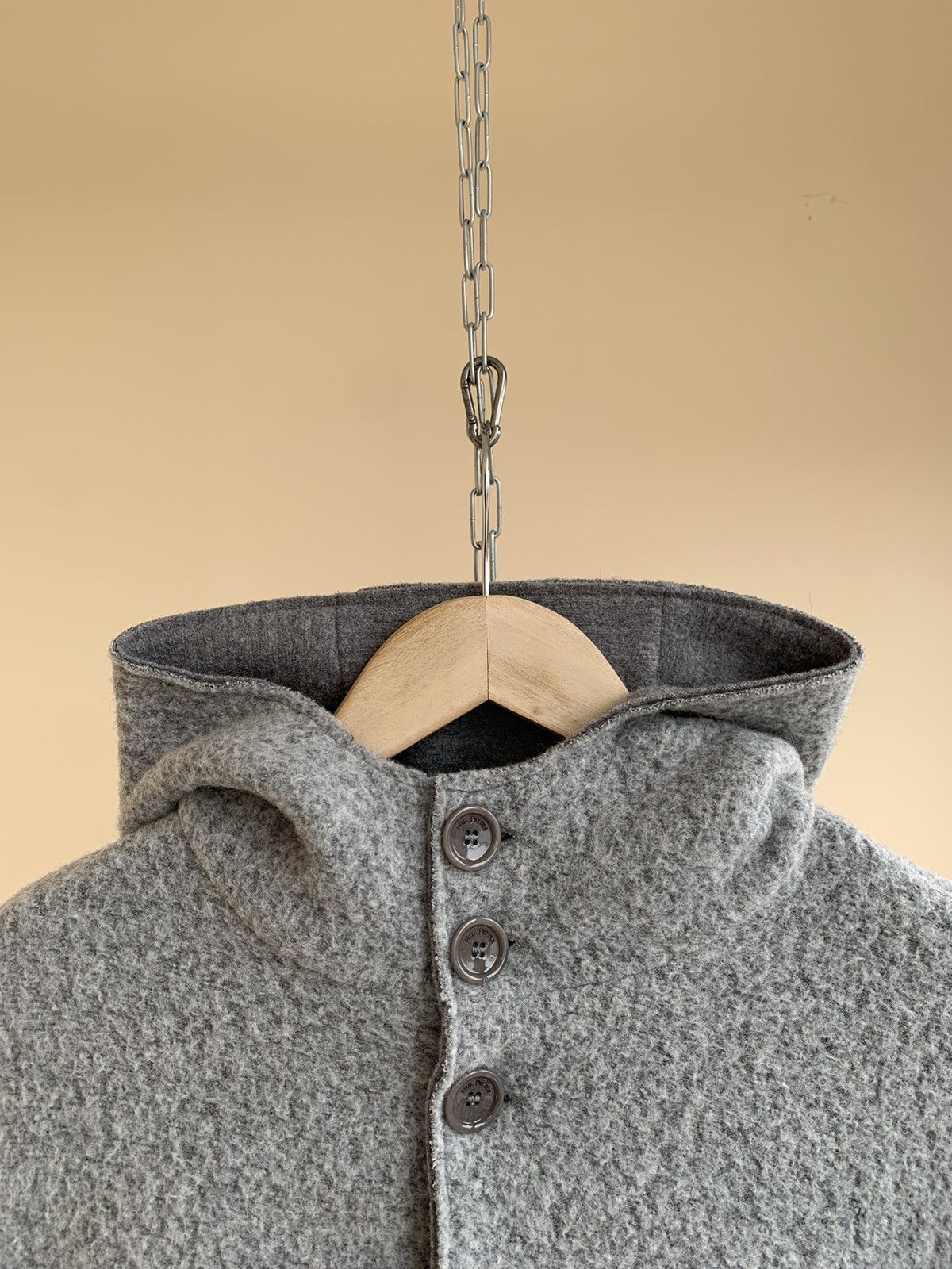 Other Phil Petter Wool Cotton Blend Hooded Button Jacket Size US L / EU 52-54 / 3 - 5 Thumbnail