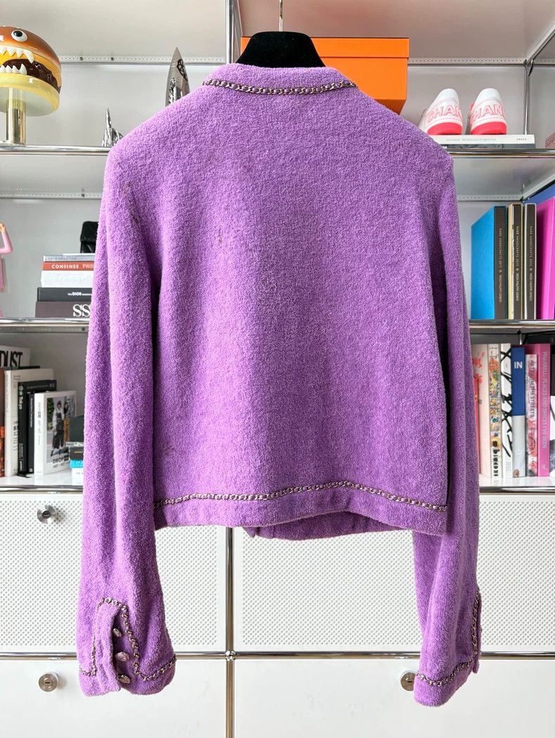 Chanel Chanel Lavender purple chain cardigan coat Size XS / US 0-2 / IT 36-38 - 2 Thumbnail