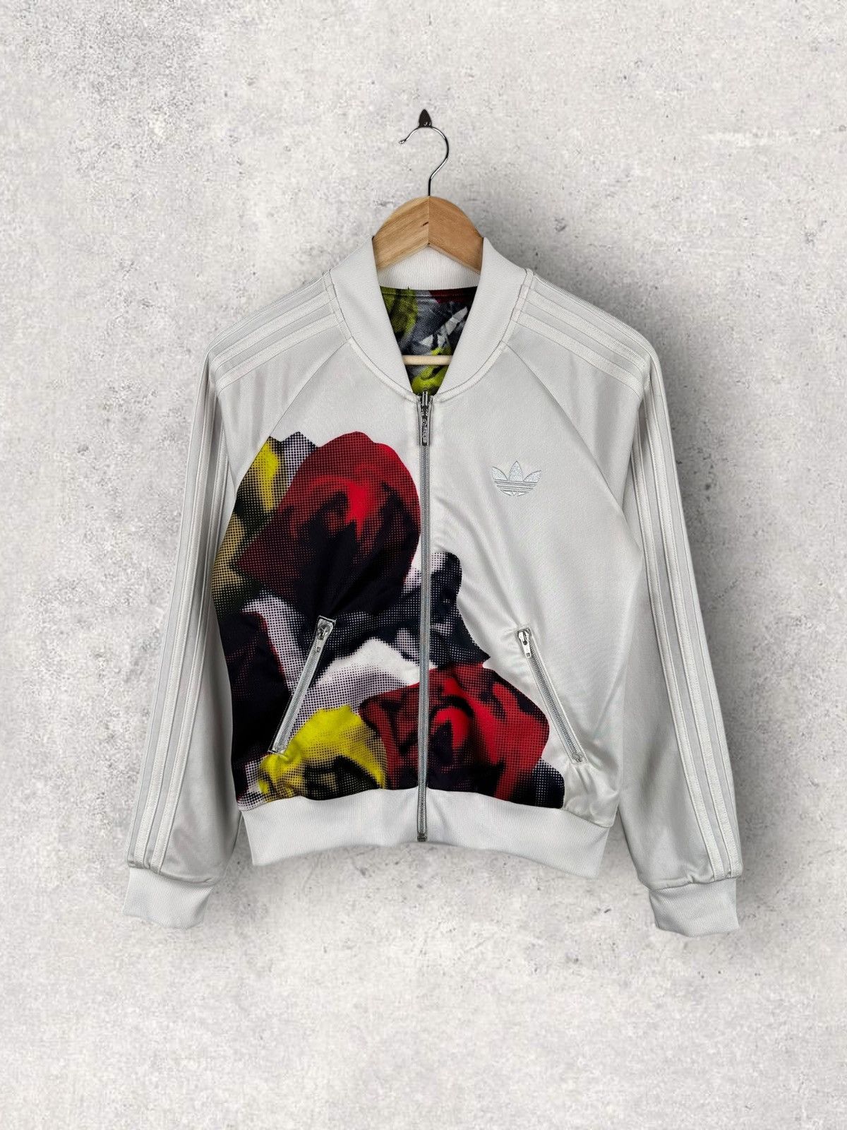 Adidas Adidas Rose Print Track Top Jacket Size M / US 6-8 / IT 42-44 - 2 Thumbnail