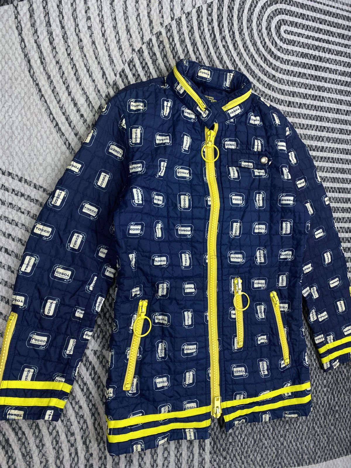 Japanese Brand Vtg Toyota Sport Corner By Tetsu Navy Quilted Zip Jacket Size US S / EU 44-46 / 1 - 3 Thumbnail