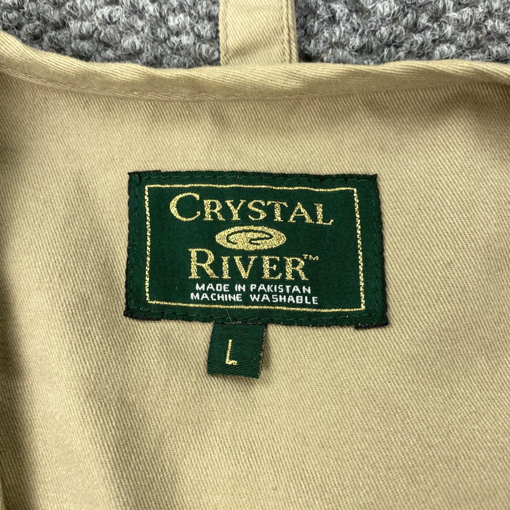 Vintage Crystal River Vest Mens Large Khaki Fishing Utility Multi Pocket Fly Zip D Ring Size US L / EU 52-54 / 3 - 2 Thumbnail