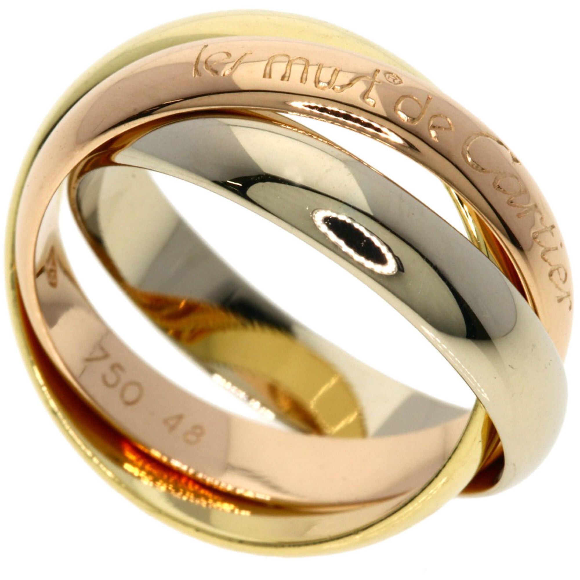Cartier Cartier Trinity #48 Ring, 18K Yellow Gold/18K White Pink Gold, Women's, CARTIER Size ONE SIZE - 1 Thumbnail