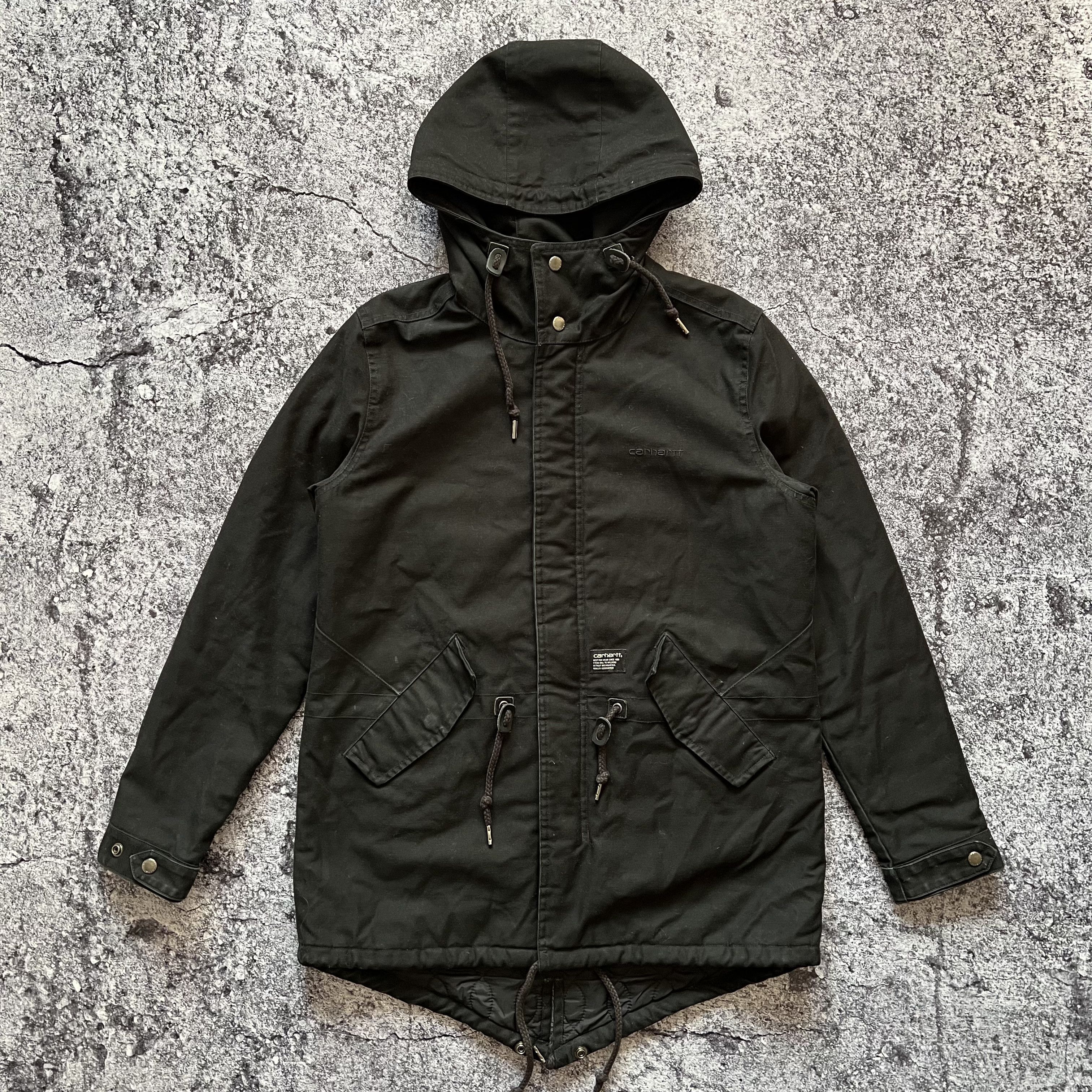 image of Carhartt Parka Jacket Y2K Size M in Black, Men's