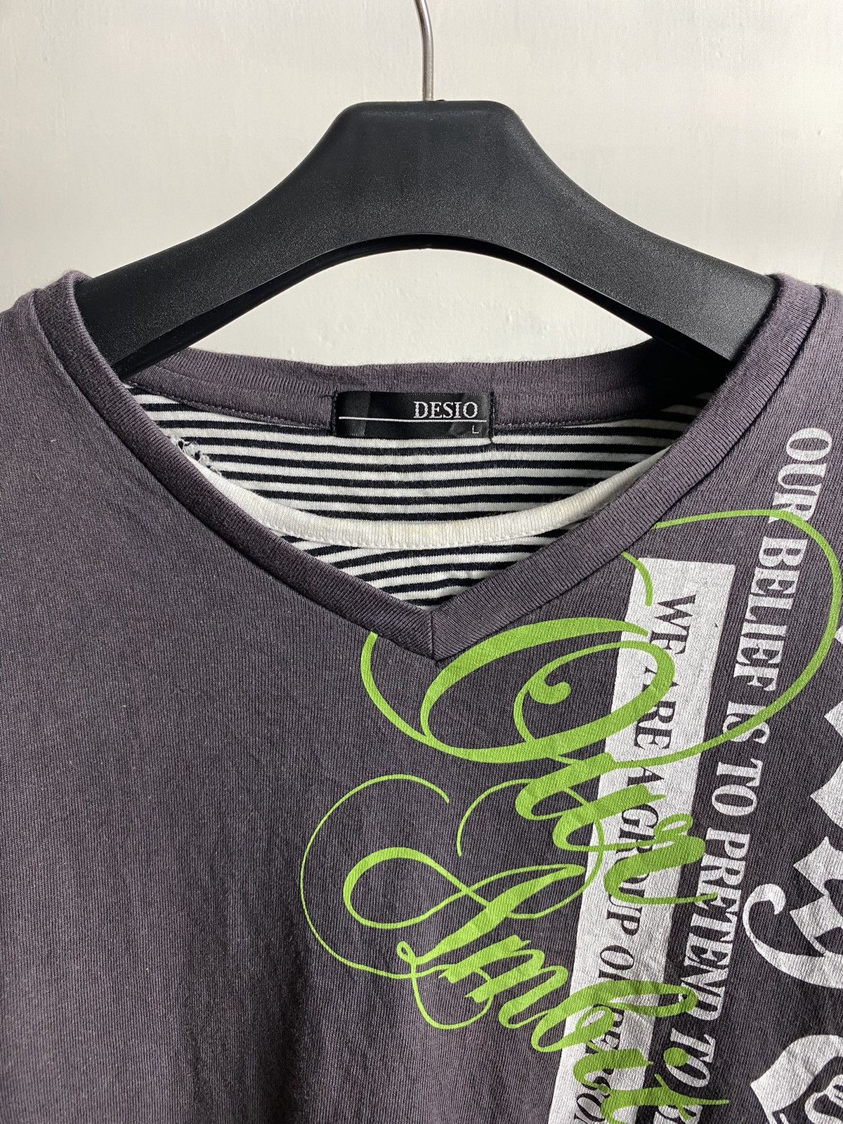 Beauty Beast × If Six Was Nine × Japanese Brand Desio Double Layer Poem Rock Tshirt Size US M / EU 48-50 / 2 - 4 Thumbnail