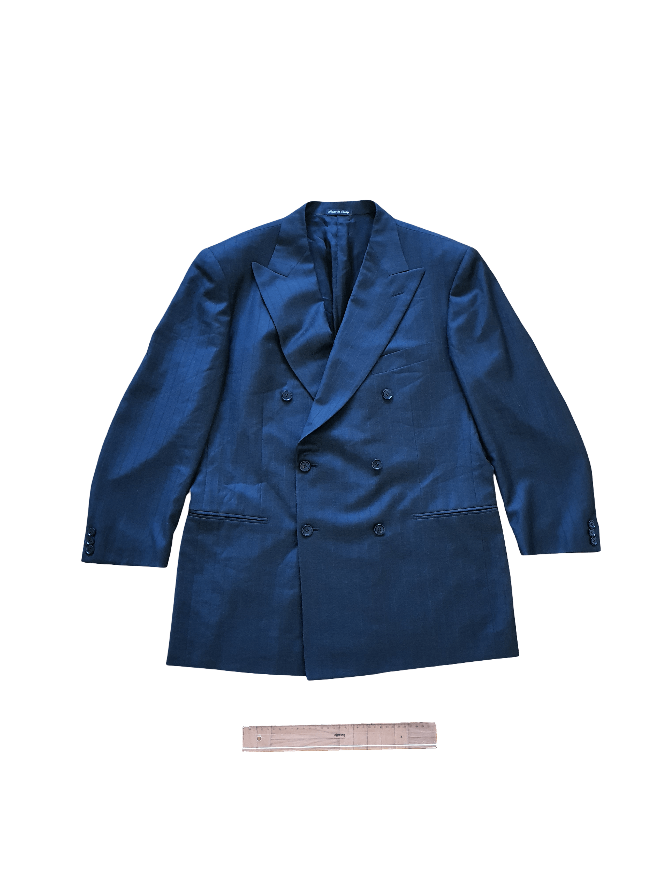 Pal Zileri Double Breasted (6x2) Gray Blazer Sports Coat Jacket - EU 52 Size 42R - 1 Thumbnail