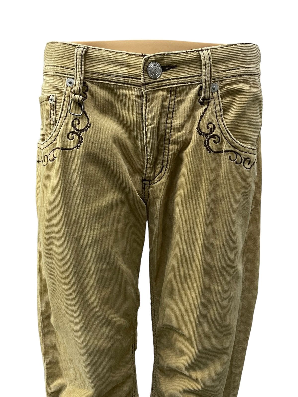 GOSTAR DE FUGA × Hysteric Glamour The 7three Japan Studded Rhinestones Corduroy Brown Pants Size US 32 / EU 48 - 5 Thumbnail