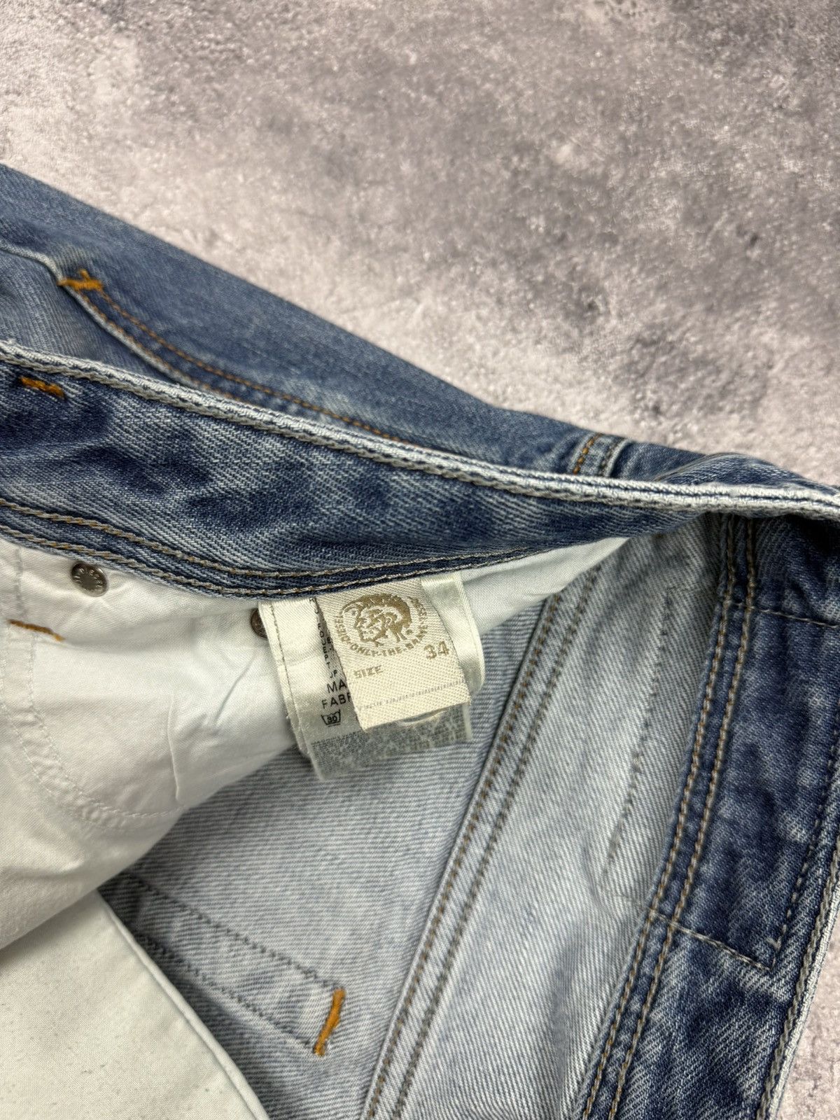 Vintage Diesel Avant Garde Flared Blue Denim Jeans Y2K Rare