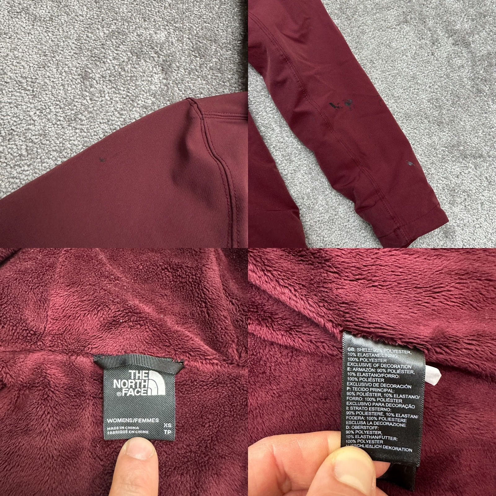The North Face The North Face Windwall Shelba Raschel Sweatshirt Womens XS Red Full Zip Hoodie Size XS / US 0-2 / IT 36-38 - 8 Thumbnail
