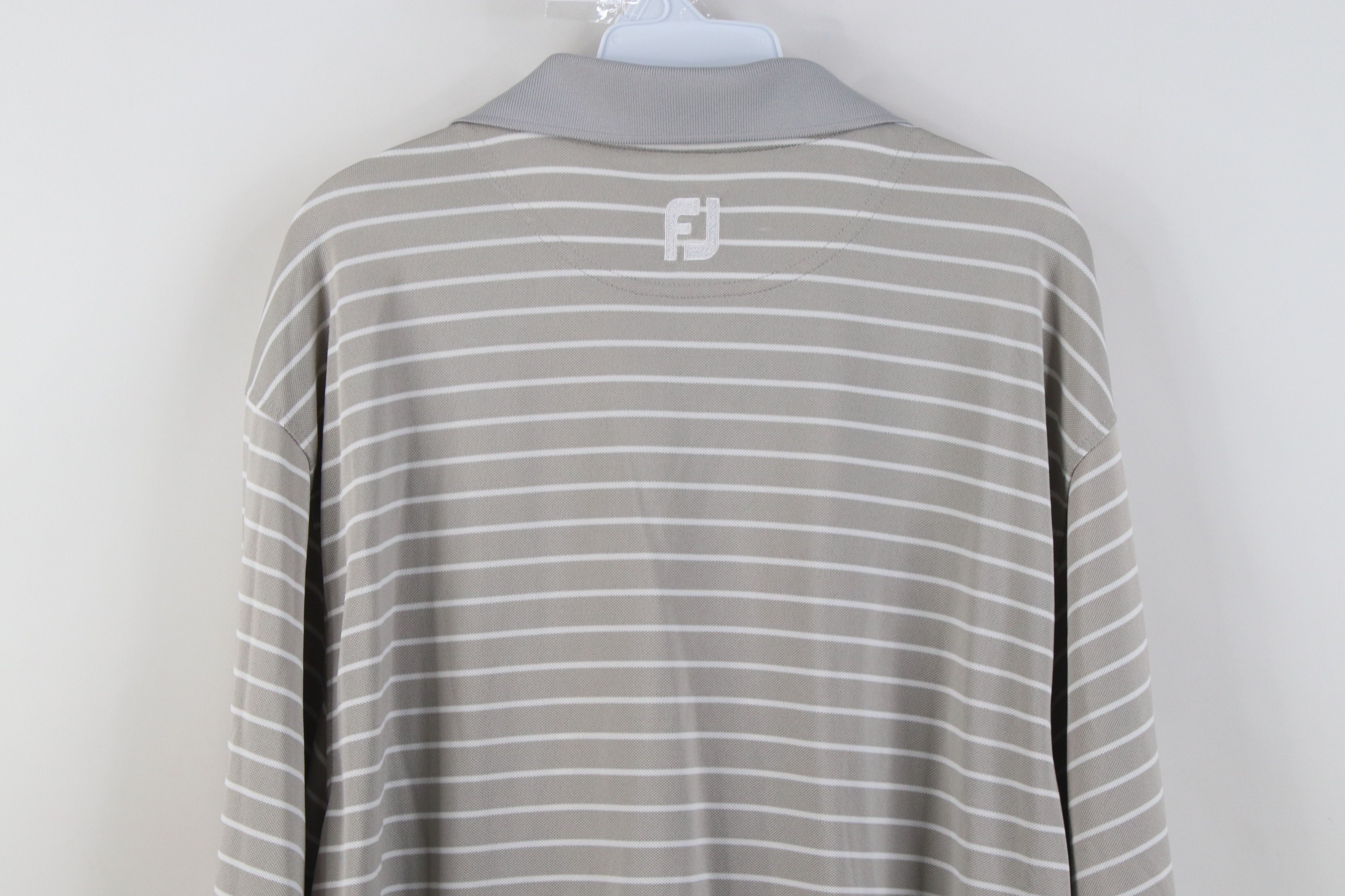 Footjoy FootJoy Embroidered Knit Collared Golf Polo Shirt Gray Size US L / EU 52-54 / 3 - 12 Thumbnail
