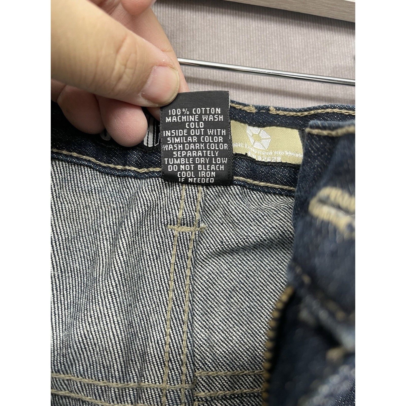 Southpole Southpole Mens Baggy Denim Jean Shorts Jorts Dark Blue Y2K S Size US 36 / EU 52 - 7 Thumbnail