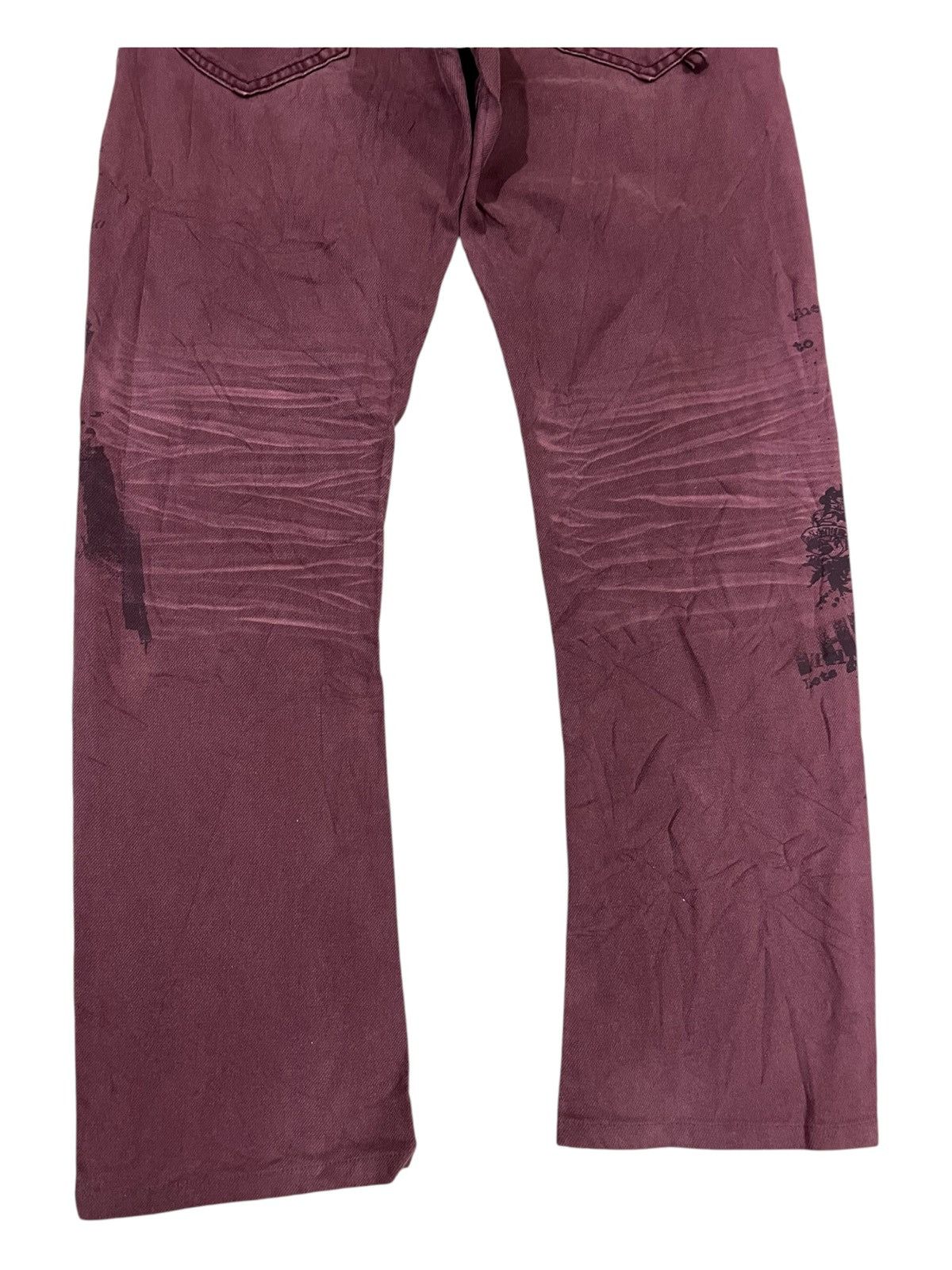 If Six Was Nine × Yasuyuki Ishii × semanticdesign Semantic Design 🇯🇵 Anarchy Poems Whiskers Flare Jeans Denim Size US 30 / EU 46 - 7 Thumbnail