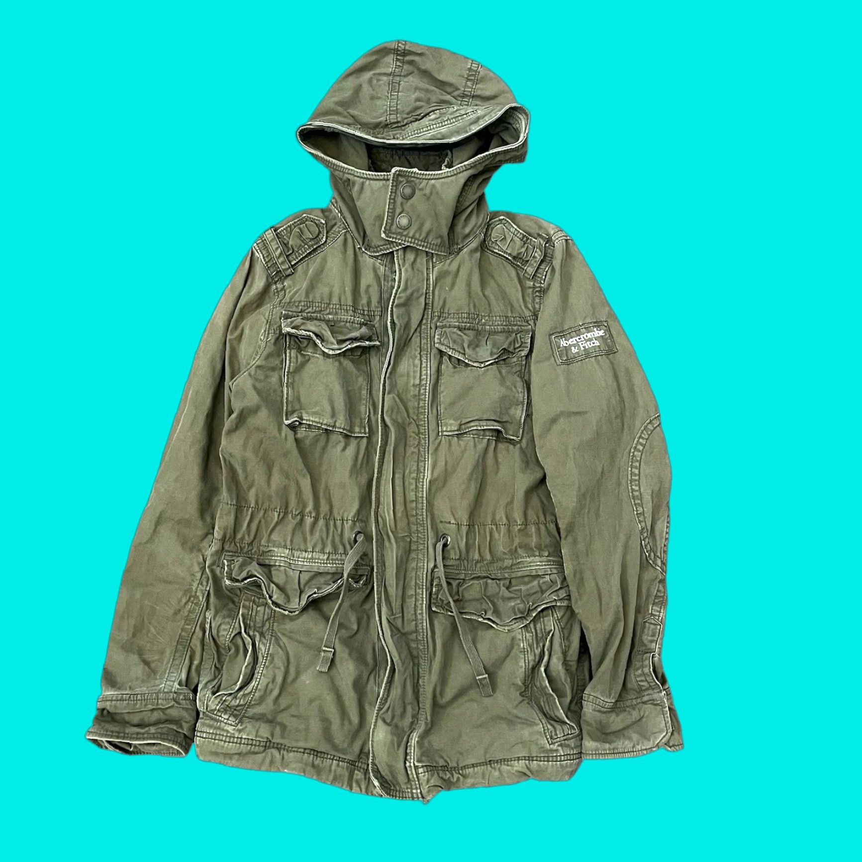 Abercrombie & Fitch VINTAGE Abercrombie & Fitch M65 Army Jacket Men Medium Green Cotton Military Coat Fall Winter Size US M / EU 48-50 / 2 - 1 Thumbnail