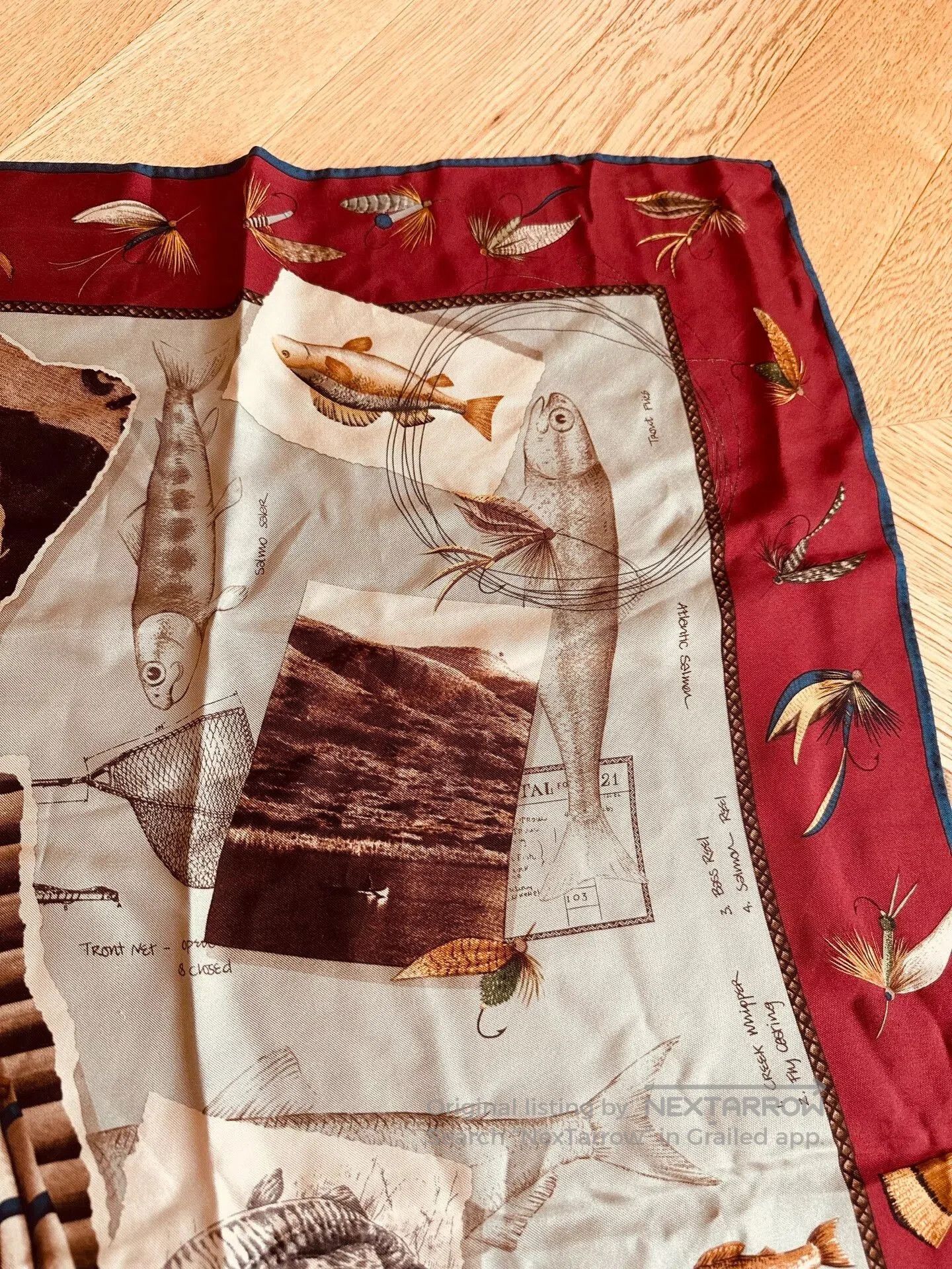 Polo Ralph Lauren Ralph Lauren Silk Fishing Print Scarf. Size ONE SIZE - 8 Thumbnail