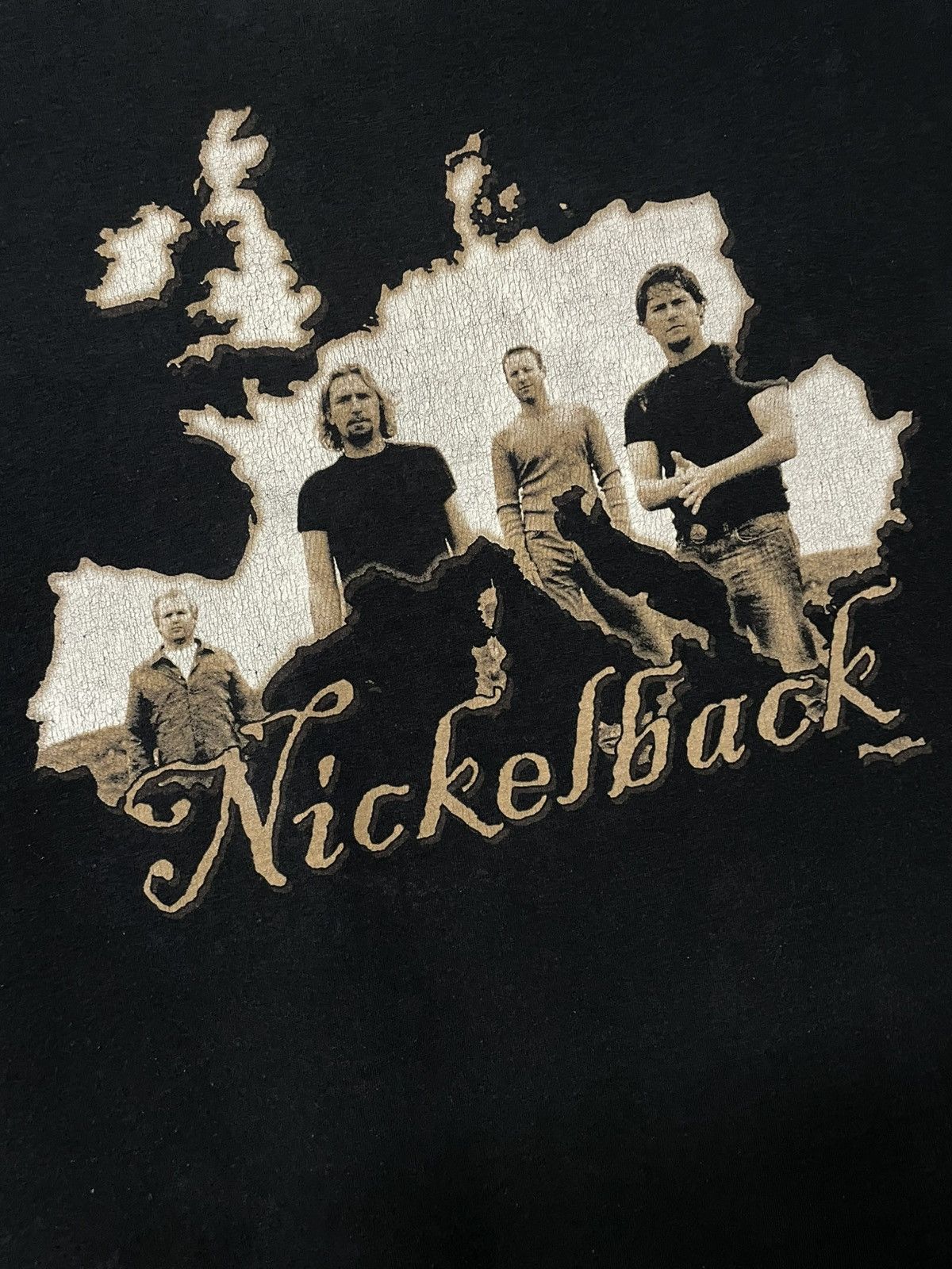 Band Tees Vintage Original Nickelback The Long Road Tour Faded Tshirt Size US M / EU 48-50 / 2 - 5 Thumbnail