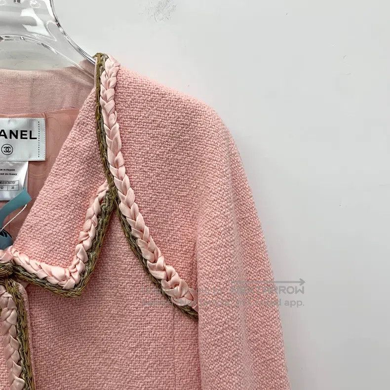 Chanel Chanel Seoul series pink cotton tweed single-breasted long Size XS / US 0-2 / IT 36-38 - 3 Thumbnail