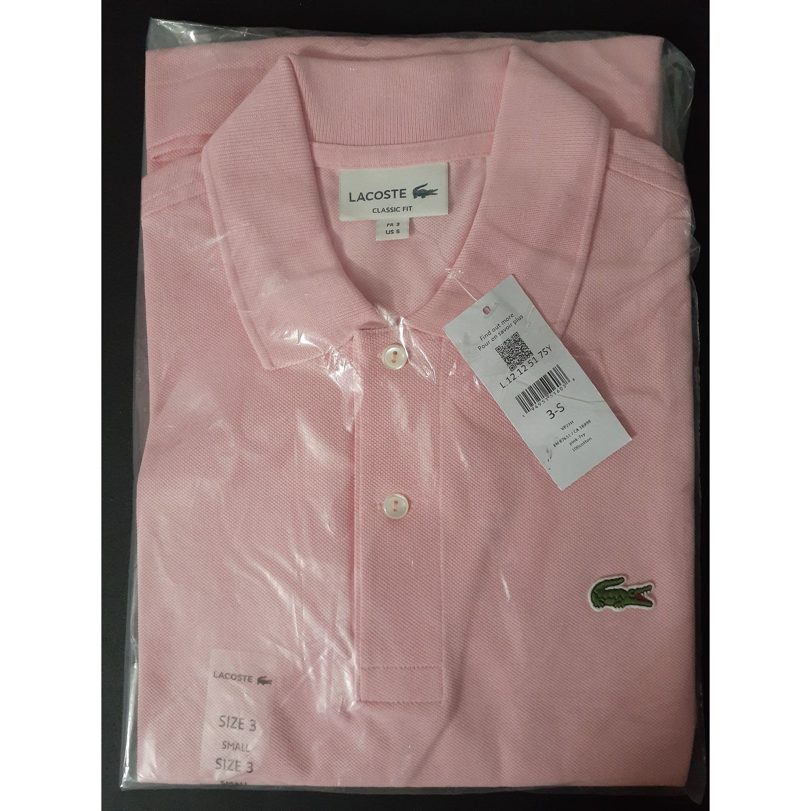 Lacoste Lacoste Mens Legacy Short L.12.12 Pique Polo Lotus Pink S Size US S / EU 44-46 / 1 - 2 Thumbnail