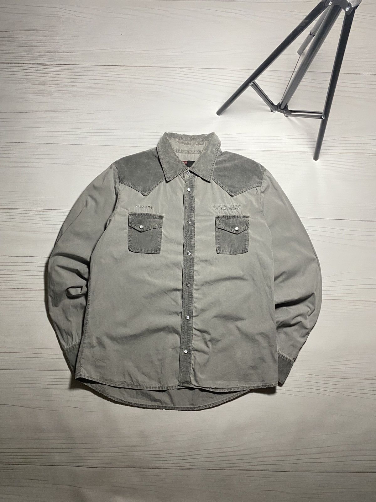 Diesel × Japanese Brand × Vintage Vintage Diesel Snow Eagle Big logo y2k button up t shirt Size US L / EU 52-54 / 3 - 1 Thumbnail