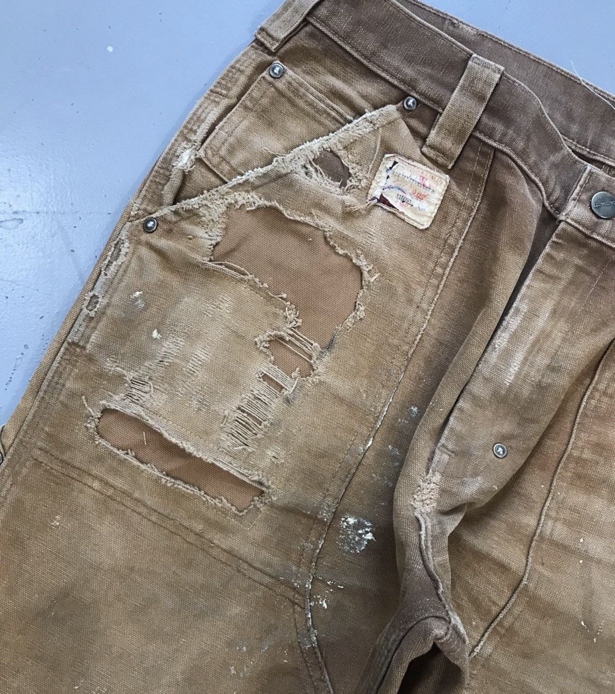 Carhartt 90s Vintage carhartt faded double knee workwear Size US 34 / EU 50 - 5 Thumbnail