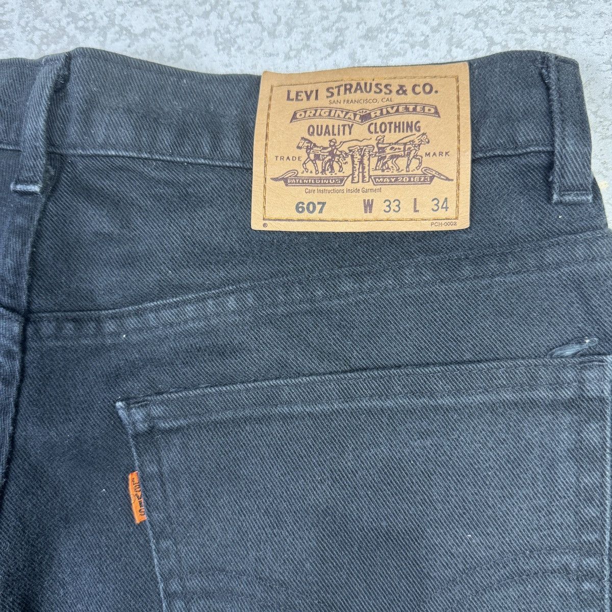 Levi's × Vintage 💥Vintage Levis 607 Orange Tab Super Black Denim Pant Size US 32 / EU 48 - 9 Thumbnail