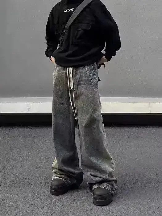 Japanese Brand Baggy Stack Denim Jeans Size US 34 / EU 50 - 3 Thumbnail