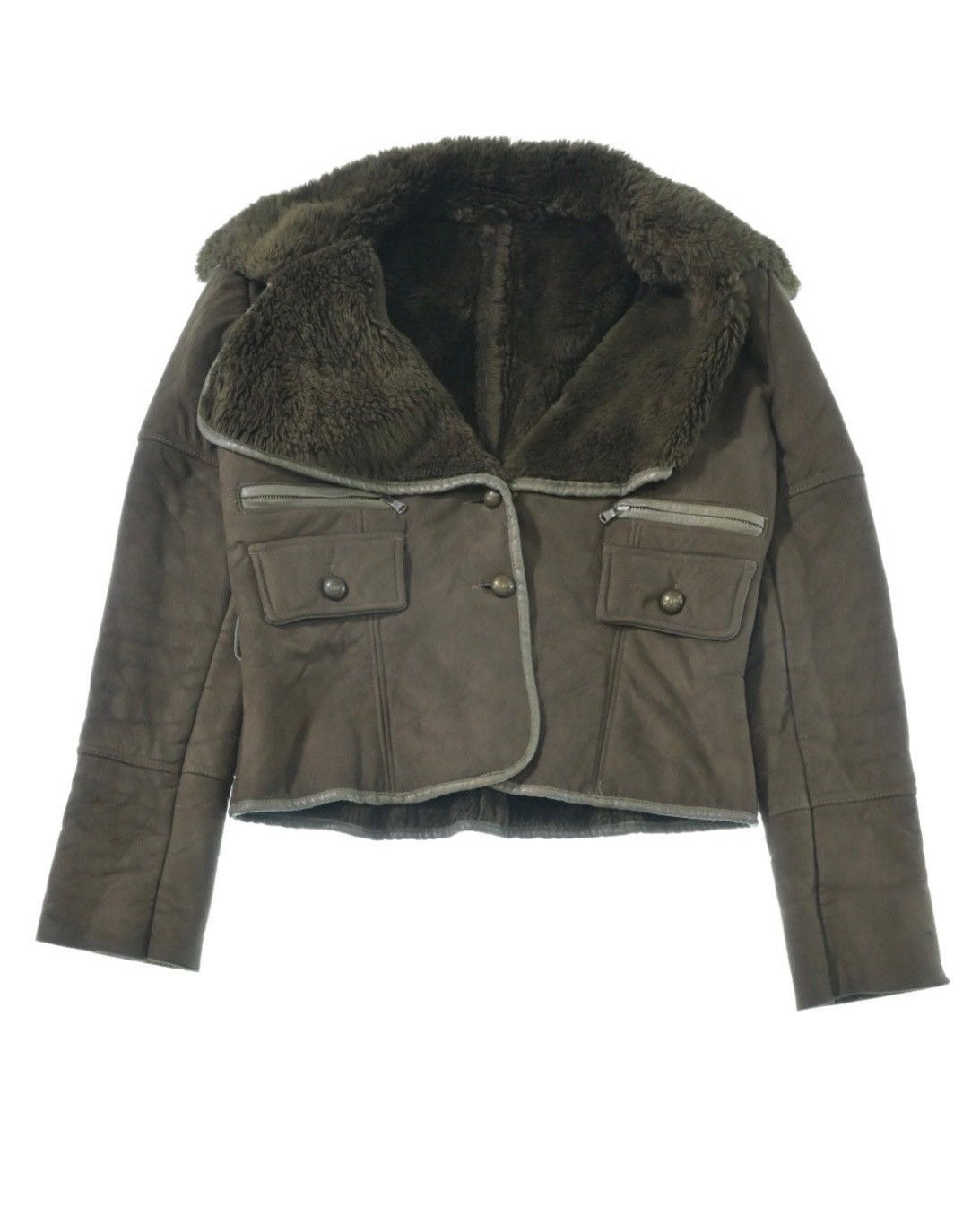 Vintage Military green faux fur jacket size M Size M / US 6-8 / IT 42-44 - 1 Thumbnail