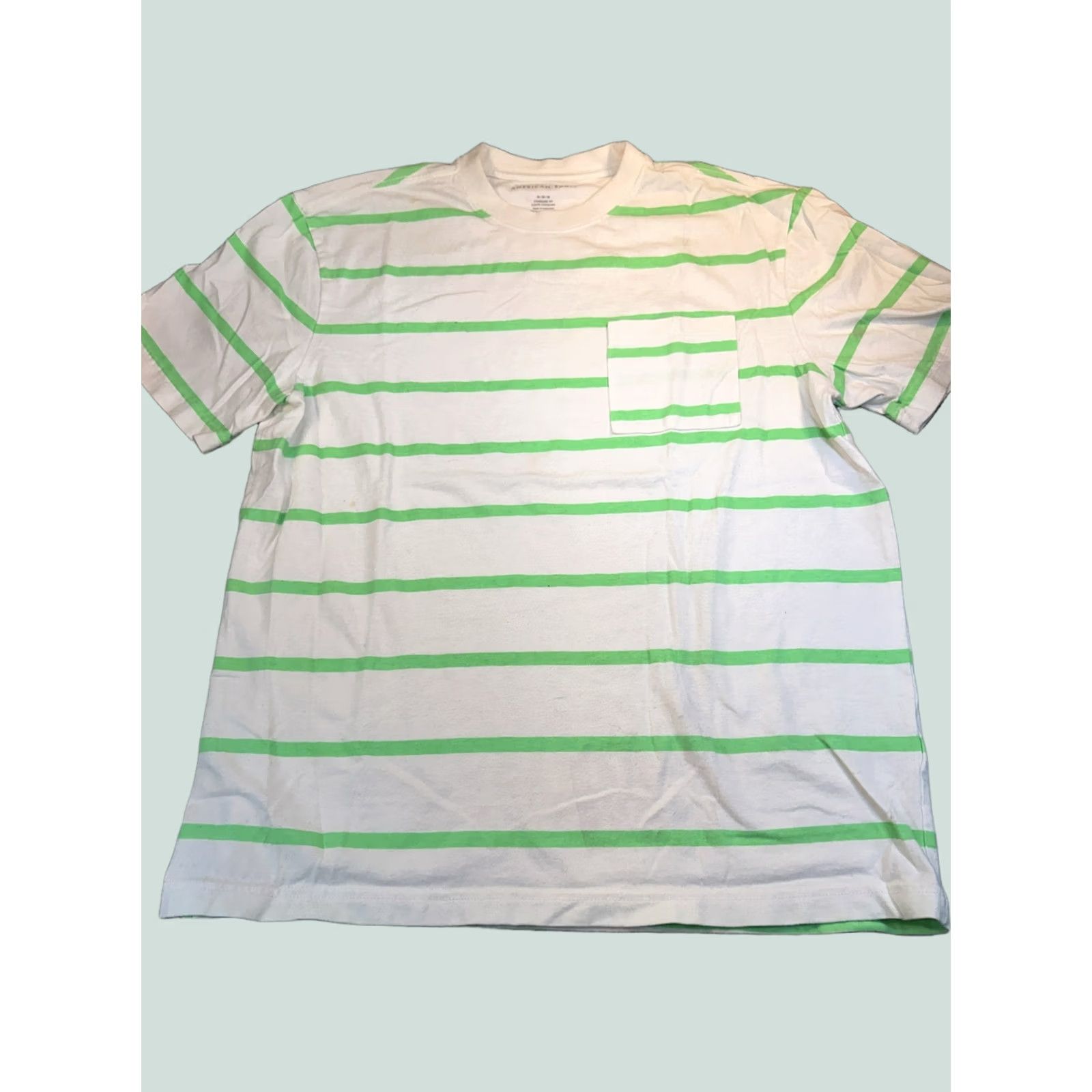 American Eagle Outfitters VINTAGE Men’s American eagle striped lime green tea medium Size US M / EU 48-50 / 2 - 1 Thumbnail