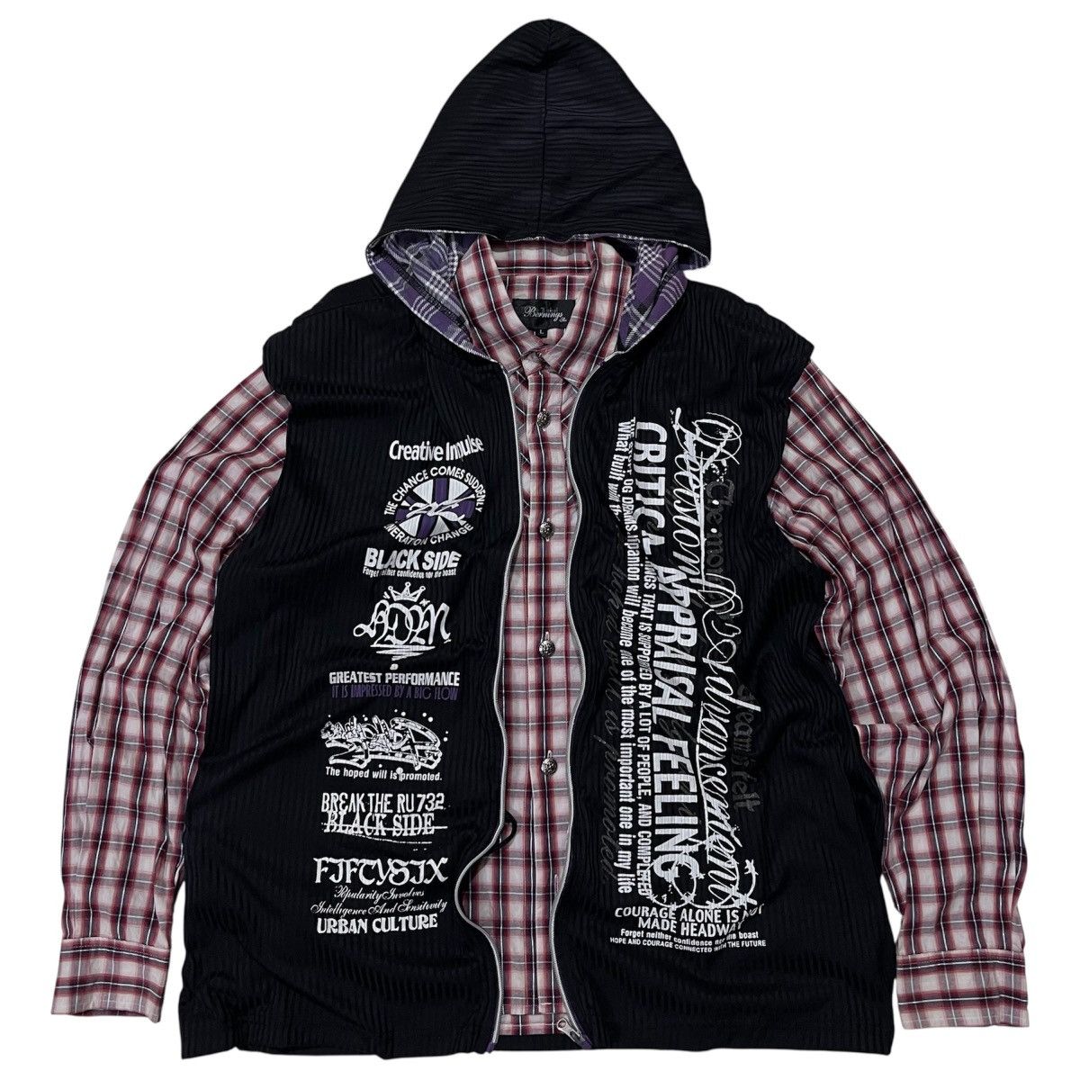 Japanese Brand Grunge Anarchy Poem Double Layer Size US XL / EU 56 / 4 - 1 Thumbnail
