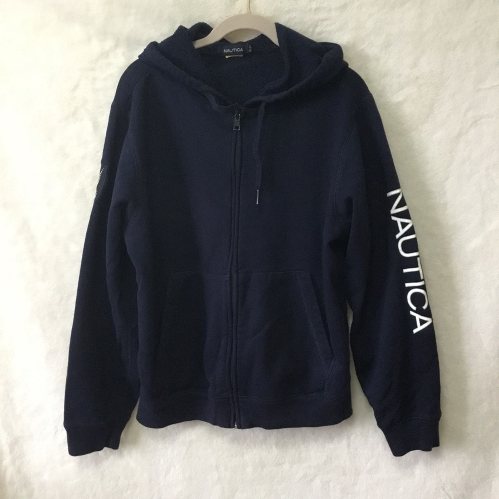 Nautica Nautica Men Navy Zip-Fronted Hoodie Size US S / EU 44-46 / 1 - 1 Thumbnail
