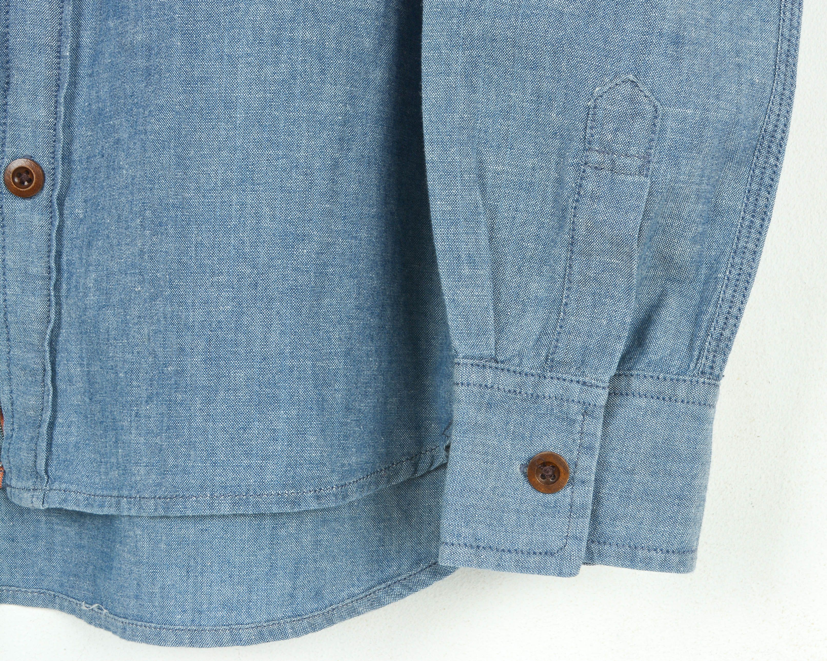 Edwin EDWIN 'Jones Shirt' Denim Blue Cotton Casual Western L/S Size US S / EU 44-46 / 1 - 4 Thumbnail