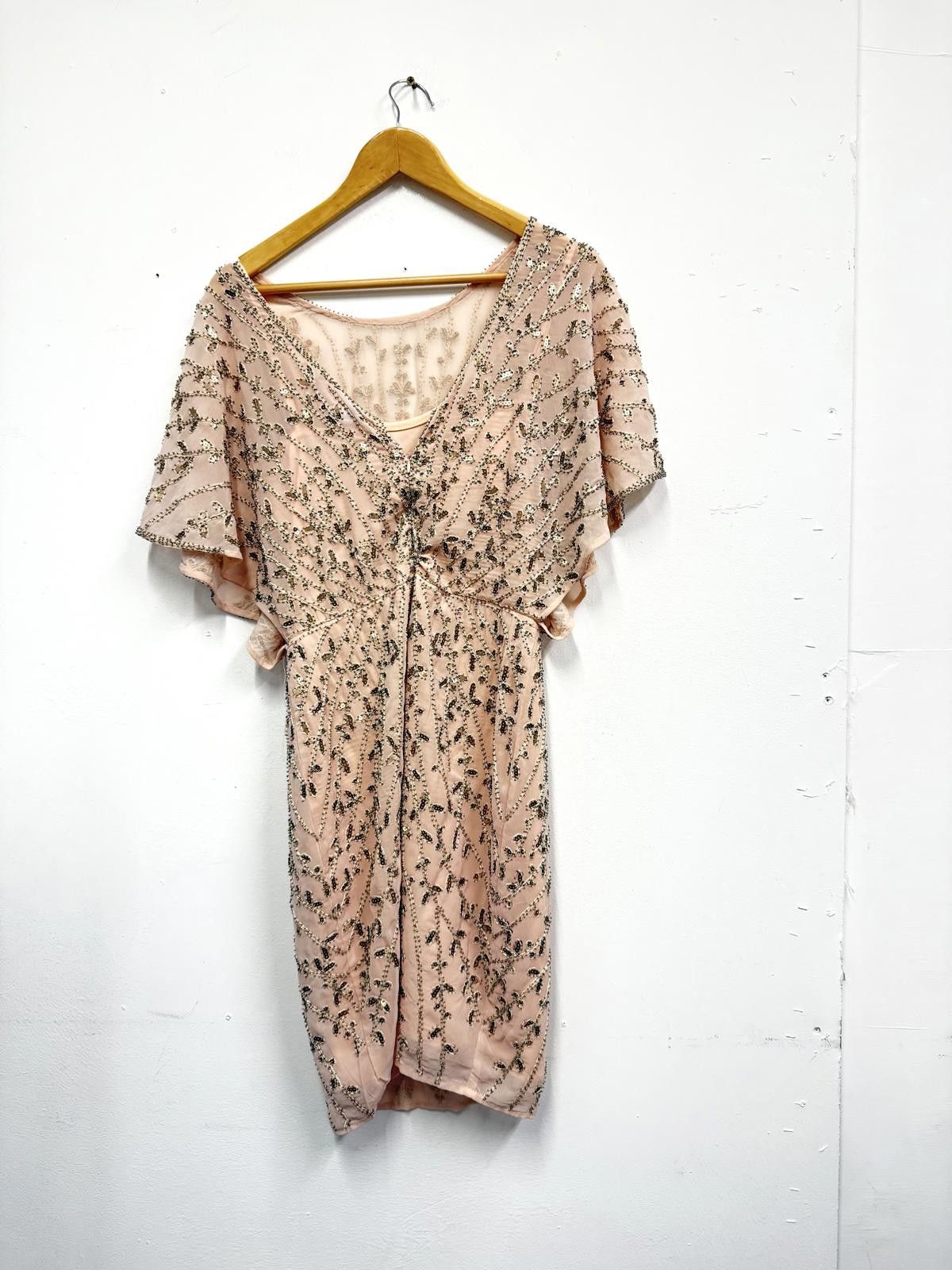 Other Karen Millen Embellished Pink Cocktail Dress UK 6 / US 2 /EU Size XS / US 0-2 / IT 36-38 - 4 Thumbnail