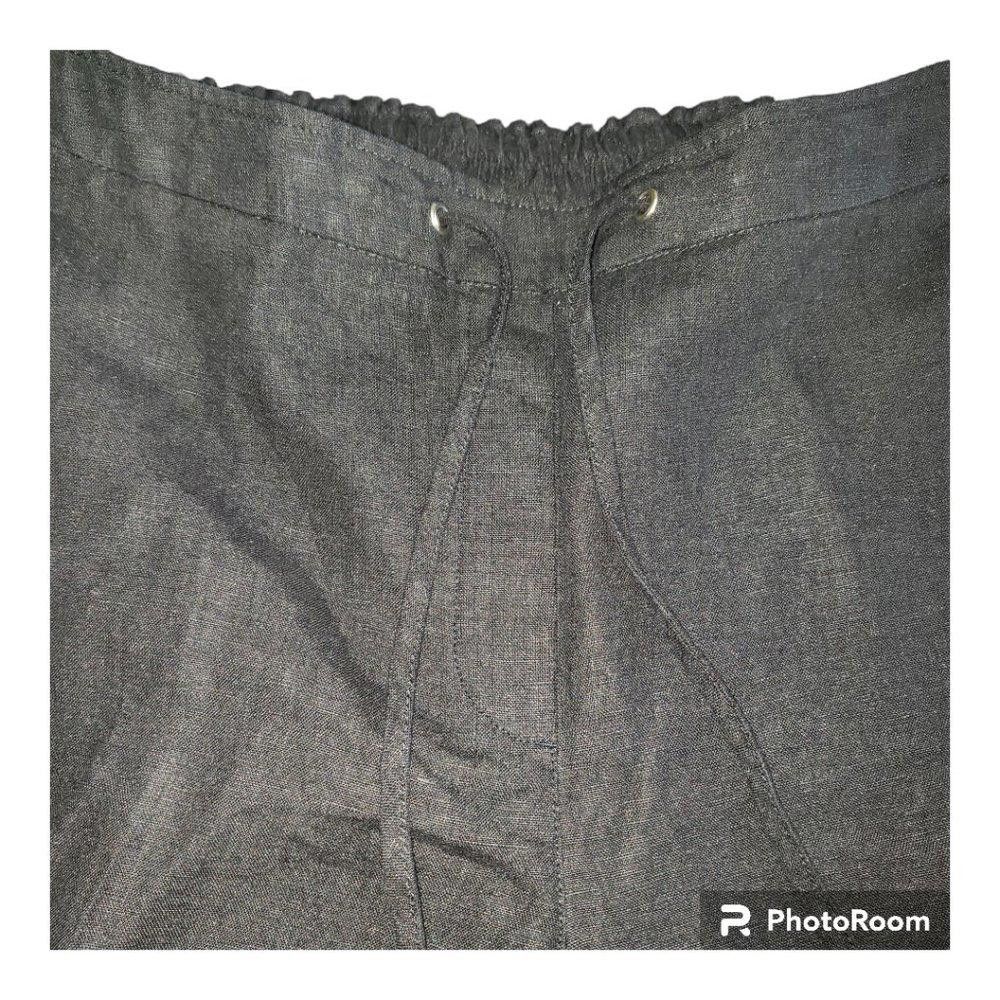 Chicos CT689 Chico's Ladies Black Linen Drawstring Pant 10T Size 32" / US 10 / IT 46 - 5 Thumbnail