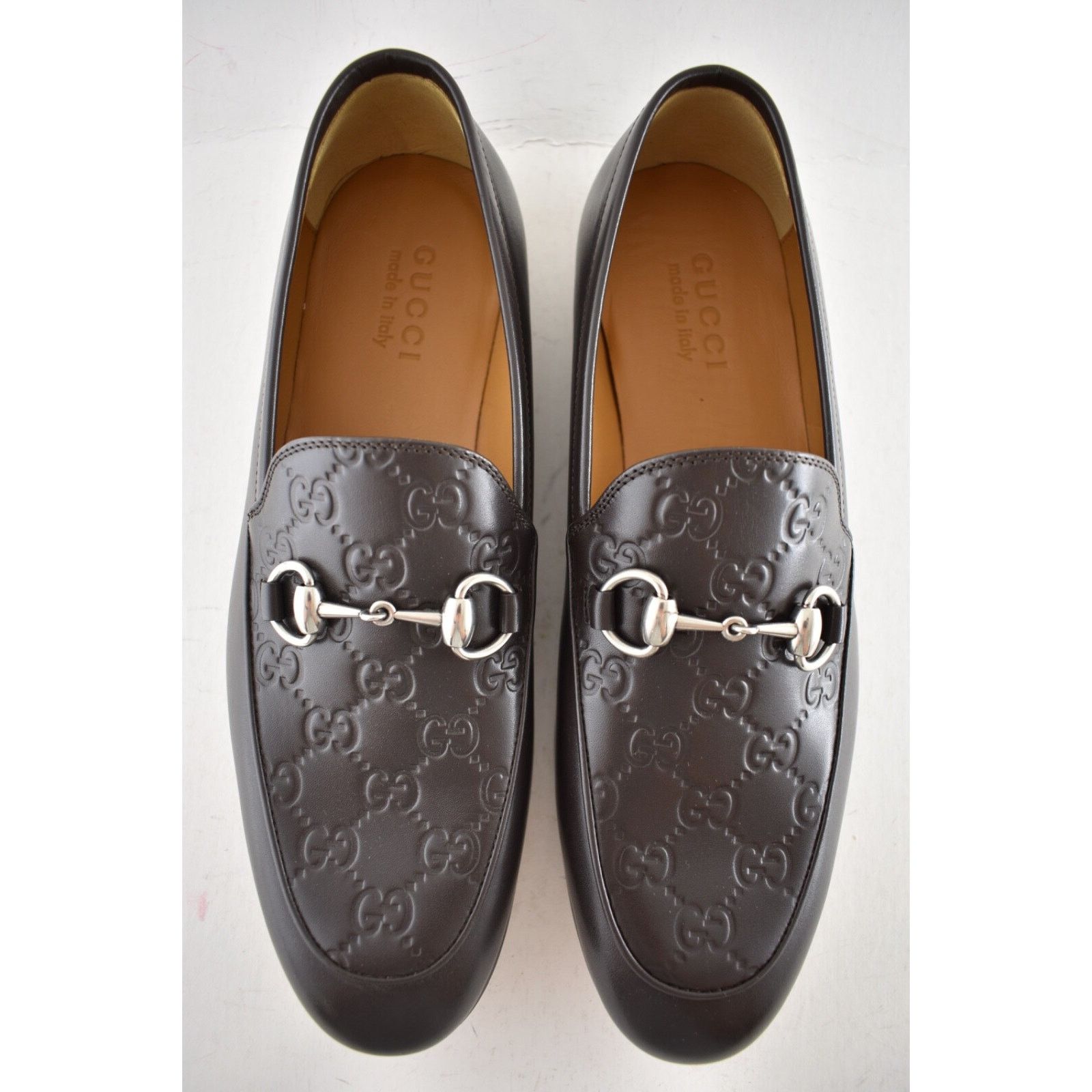 Gucci Gucci Mens Monogram Leather Horsebit Loafer Flat G 11 US 12 Size US 12 / EU 45 - 11 Thumbnail