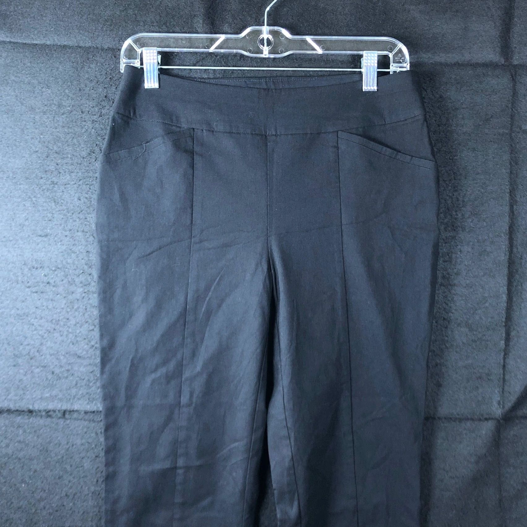 Vintage Chicos Womens Pants Black Mid Rise Pull On Ankle 0 Short Slimming Stretch Workwear Casual Business Womens Pants Size 30" / US 8 / IT 44 - 2 Thumbnail