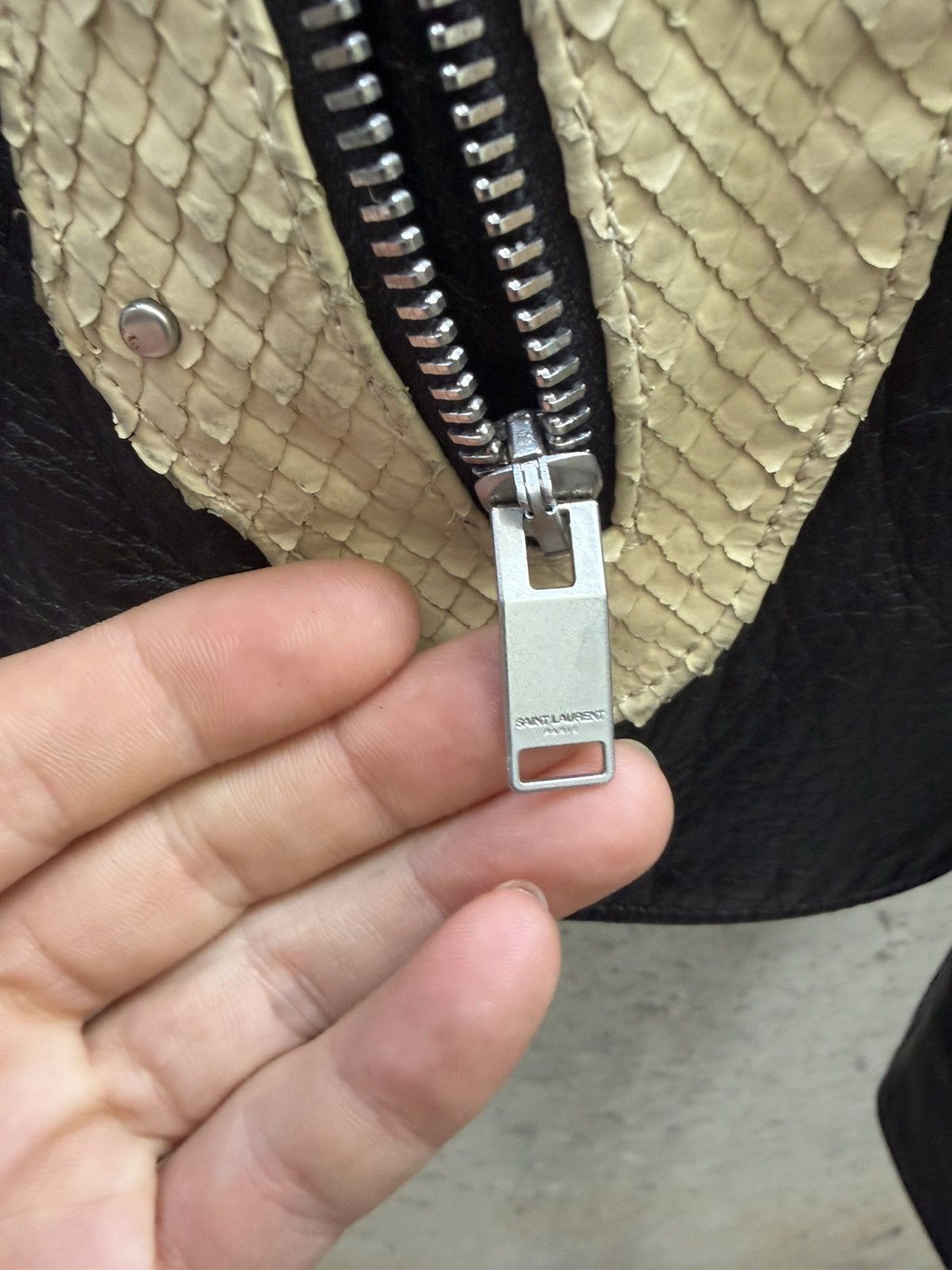 Saint Laurent Paris FW16 Saint Laurent Hedi Slimane Python Guitar Moto Jacket Size US M / EU 48-50 / 2 - 11 Thumbnail