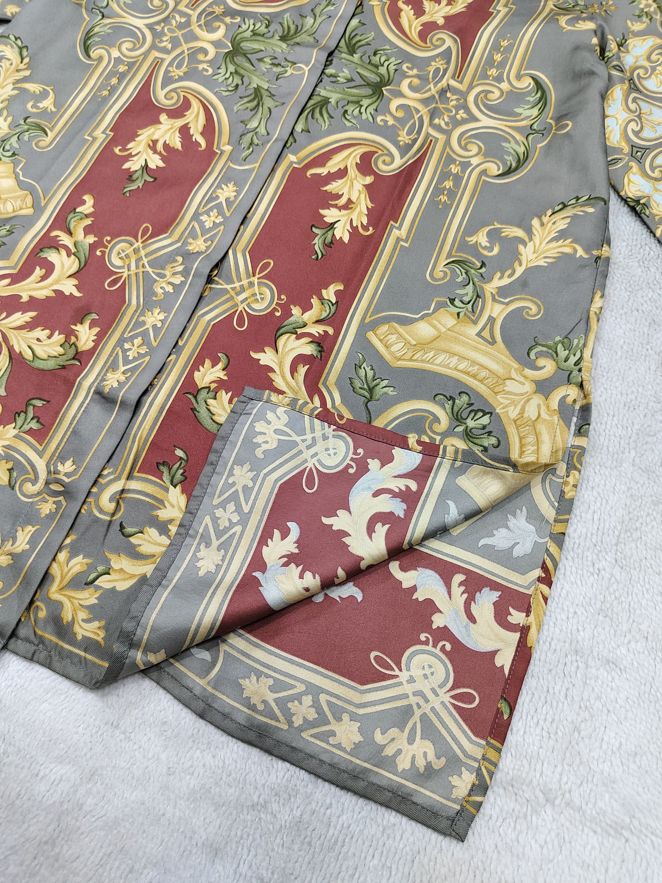 Etro 2000s ETRO- Renaissance Baroque Cherub Silk Shirt Size M / US 6-8 / IT 42-44 - 7 Thumbnail