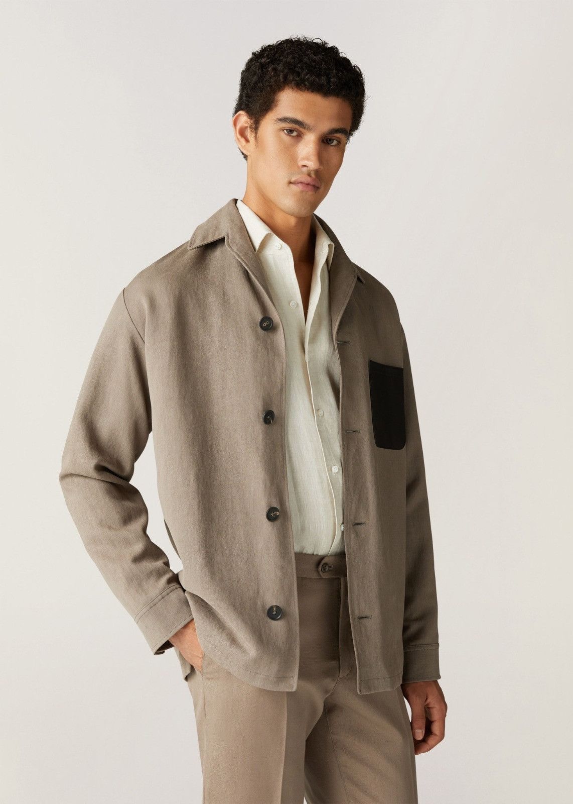 Loro Piana o1srvl11e0924 Andre Overshirt in Grey Size US XL / EU 56 / 4 - 2 Thumbnail