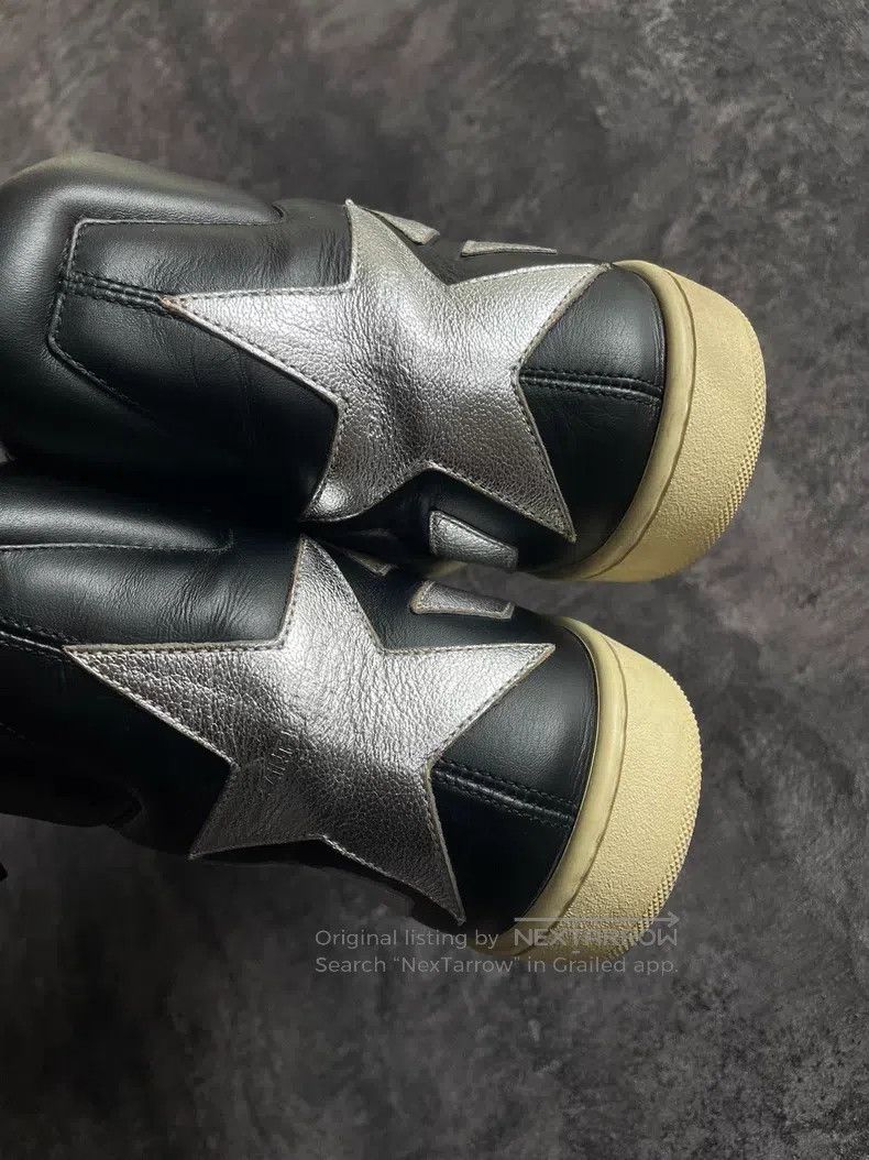 Saint Laurent Paris Saint Laurent Paris Silver and Black Mixed Star High-Top C Size US 7 / EU 40 - 5 Thumbnail
