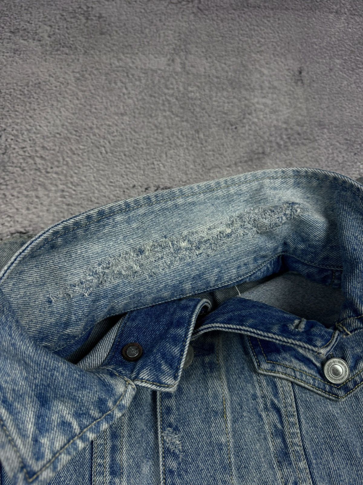 Allsaints All Saints Spitalfields Dustout Distressed Denim Jacket Size US M / EU 48-50 / 2 - 14 Thumbnail