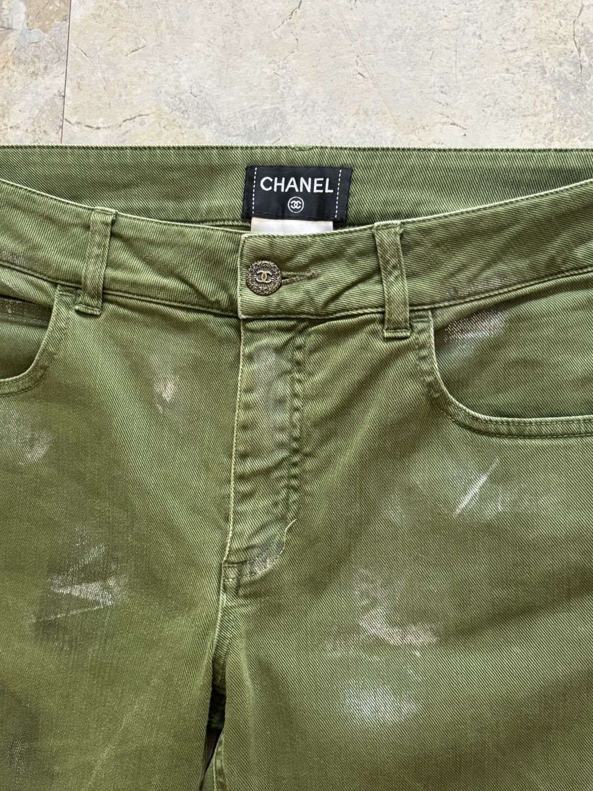 Chanel Chanel Waxed Pre-Fall 2010 Métiers d'Art Runway Denim Size US 31 - 2 Thumbnail
