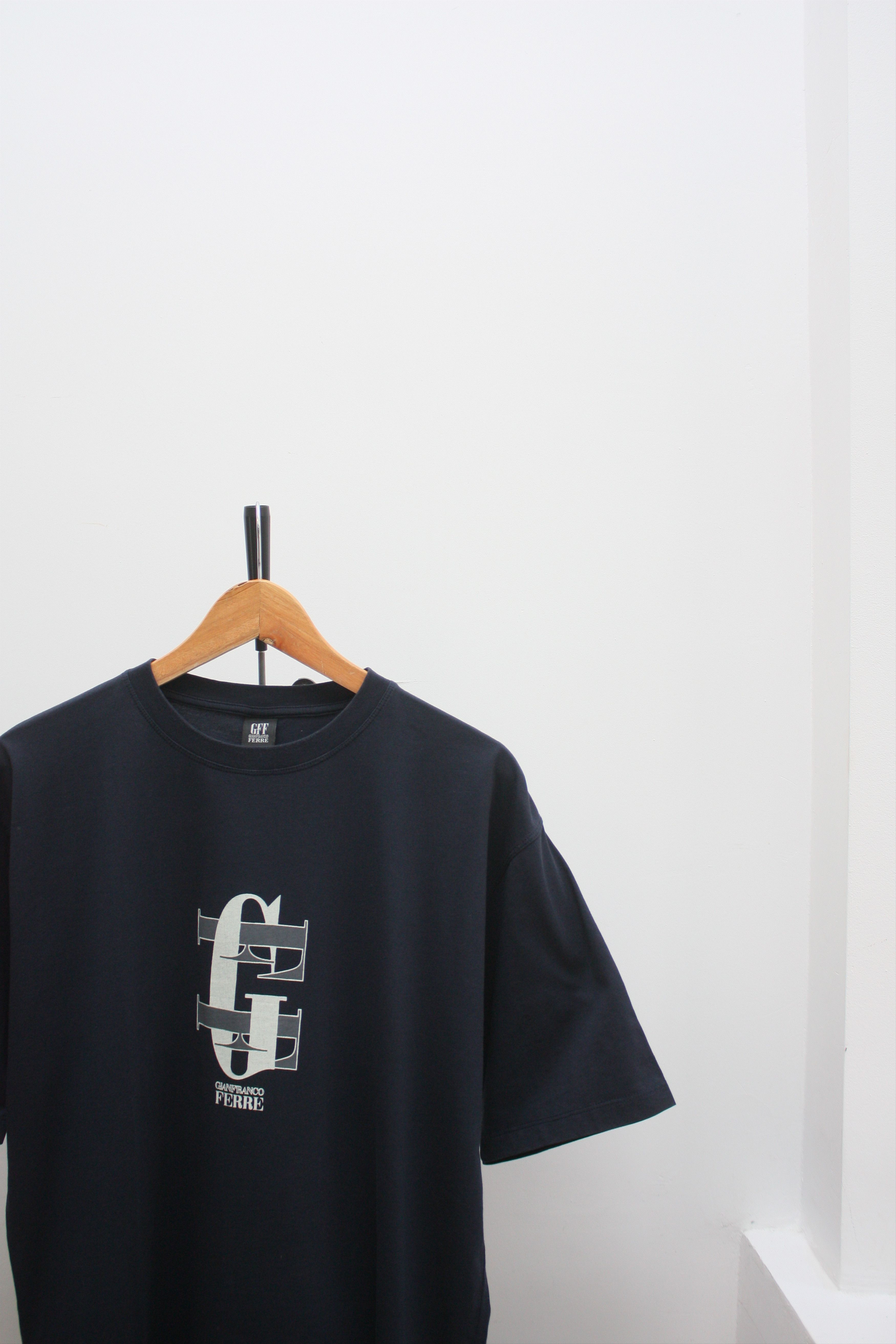 Gianfranco Ferre Vintage Navy Logo T-Shirt 52