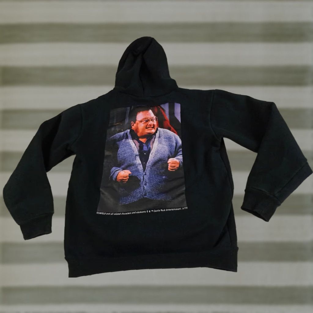 Vintage VINTAGE Seinfeld Hoodie Newman Character Medium Unisex Adults Black Pullover M Size Seinfeld Brand Mens Womens Size US M / EU 48-50 / 2 - 1 Thumbnail