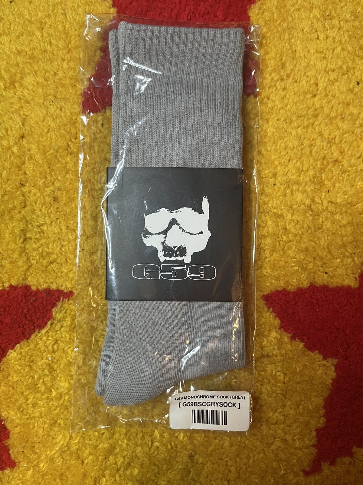 G59 Records G59 “MONOCHROME SOCKS (GREY)” Size ONE SIZE - 1 Thumbnail