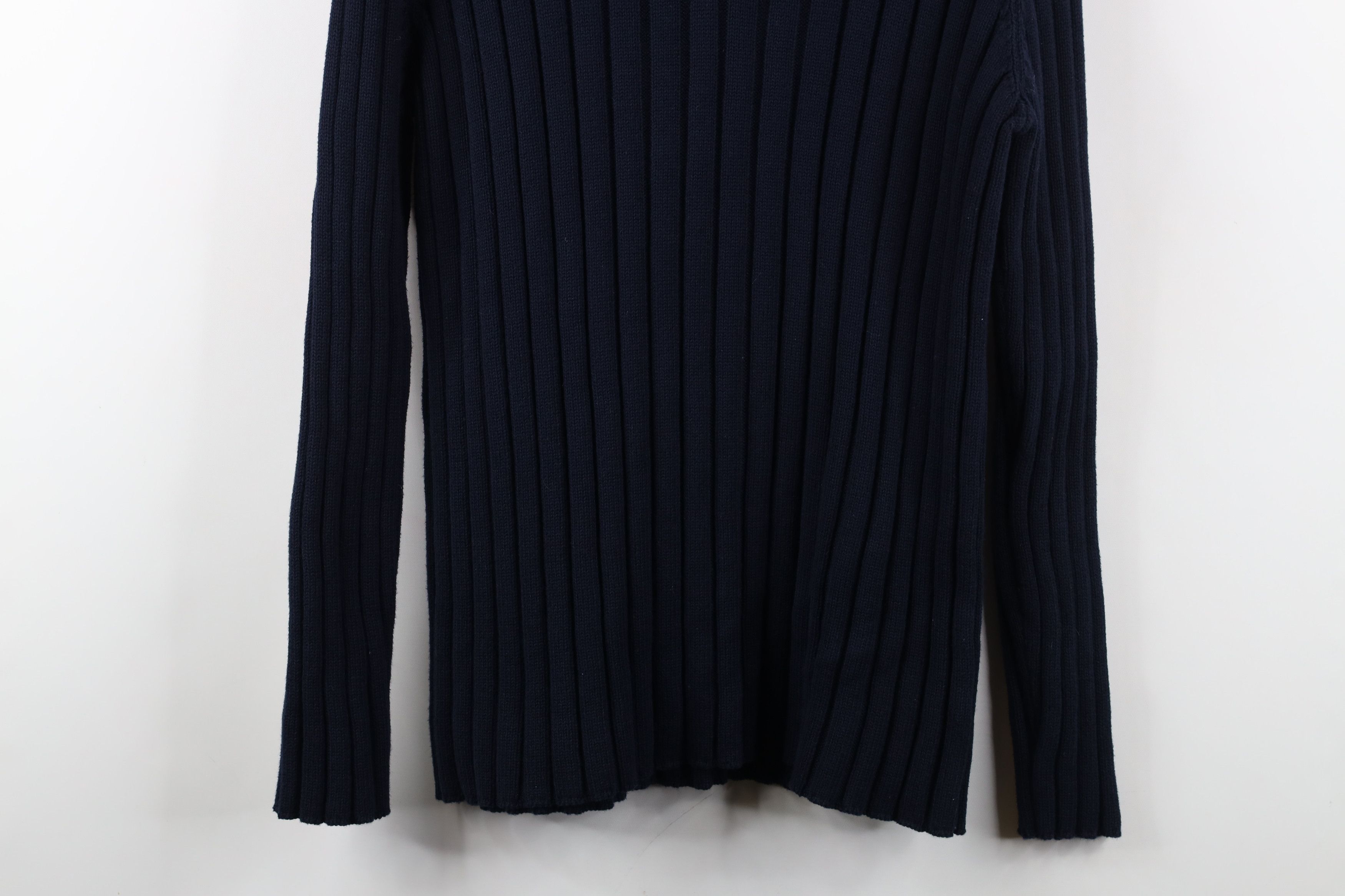 Ralph Lauren × Vintage Vintage 90s Ralph Lauren Cotton Ribbed Knit Half Zip Sweater Size S / US 4 / IT 40 - 3 Thumbnail