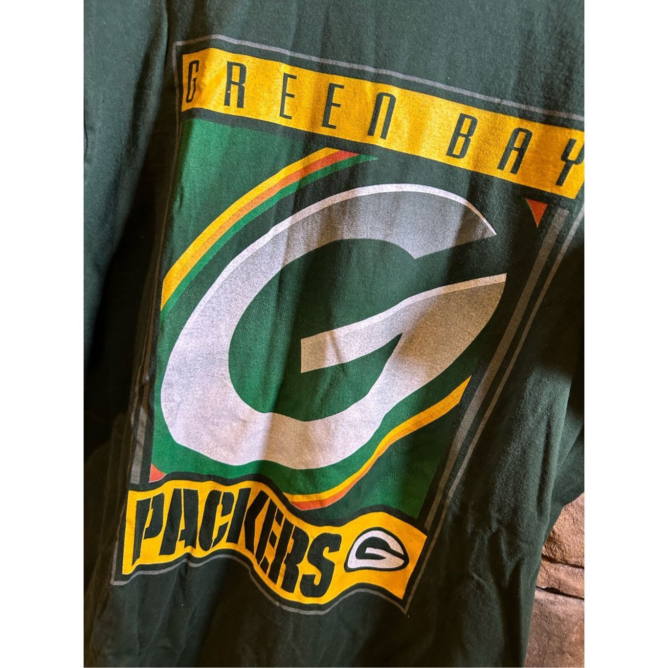 Vintage Vintage 1990s Single Stitch Green Bay Packers Tshirt Size US XL / EU 56 / 4 - 2 Thumbnail