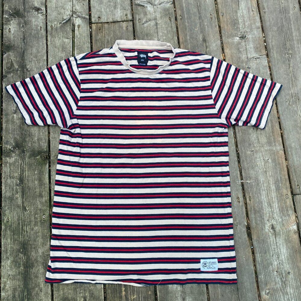 Stussy Stussy Red Stripes T Shirt Large Size US L / EU 52-54 / 3 - 3 Thumbnail