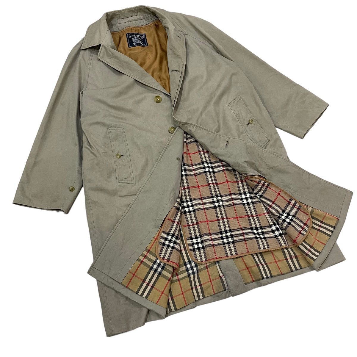 Burberry × Vintage Vintage 90s Burberrys Nova Check Overcoat Size US M / EU 48-50 / 2 - 7 Thumbnail